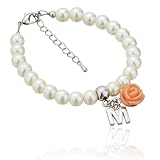 Personalised flower girl bracelet, children's pearl bracelet, flower girl gift, kids jewellery, wedding jewellery kids