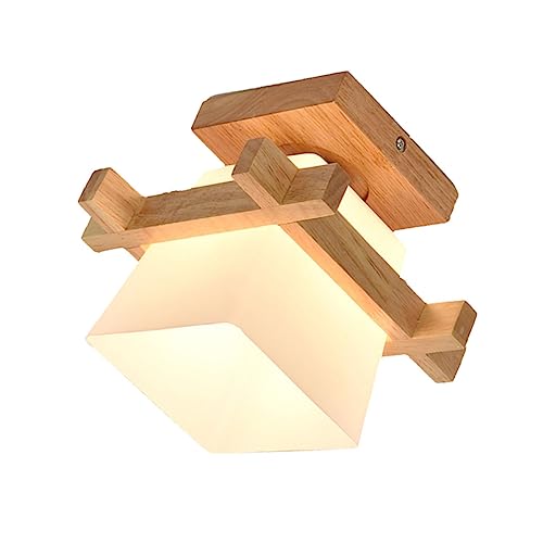 SEWOART Lámpara de Pared de Madera Estilo Japonés Moderna y Creativa para Dormitorio Salón y Pasillo sin Bombilla Diseño Minimalista y Duradero
