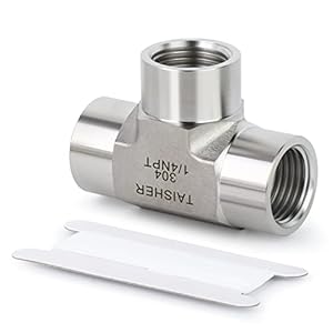 TAISHER 1 x Geschmiedete T-Rohrverschraubung Edelstahl