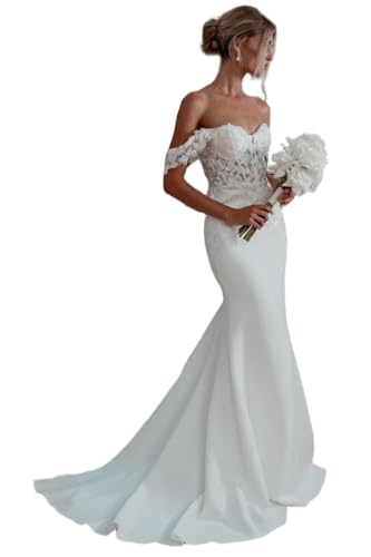 Cadoly Mermaid Wedding Dresses for Bride 2025 Fall V-Neck Modest Tulle Lace Appliques Elegant Boho Beach Bridal Gown