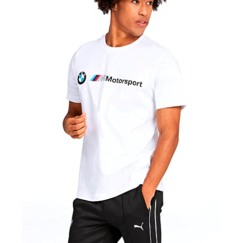 PUMA BMW M Motorsport T-Shirt Homme avec Graphisme Résistant et Col Rond Côtelé