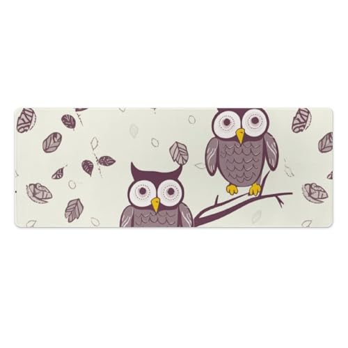 Tapis de souris de jeu grande taille imperméable motif hibou