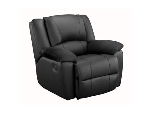 Venta Unica   Sill√≥n Relax de Piel Aroma   Negro