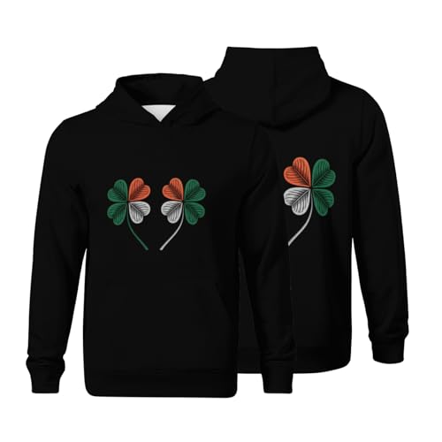 Kids Funny St Patrick Day Boys Girls Lightweight Kangaroo Pocket Fleece Hoodies