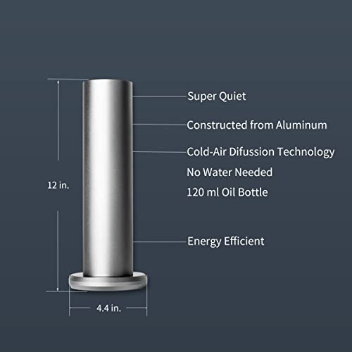 Difusor aromático eléctrico Bluetooth, sin agua, plateado miniatura 4
