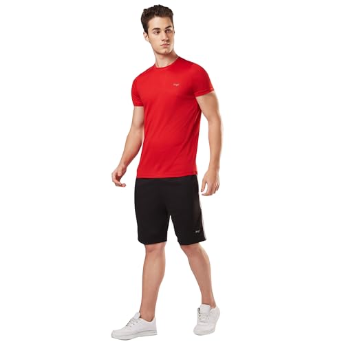 Image of Berge' Men's Instadry Dryfit Polyester Lightweight Soft Fabric Long Shorts With Secure Zipper Pockets for Casual Sports, Running, Gym, Jogging | Half Pants