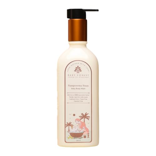 Image of Baby Forest Sampoorna Snan Baby Body Wash | 10 Ayurvedic Herbs | Tear-Free Formula | Natural Hydration for Baby | Vegan | Cruelty-free | Plant-Based Formulation | 200 ml