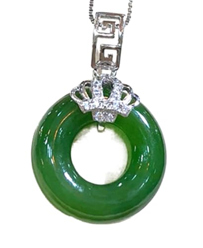 Pendentif en jaspe de Hetian naturel et argent S925 avec son certificat d'authenticité
