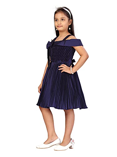 Image of Aarika Girl's Silk Fit and Flare Knee-Length Special Occasion Dress
