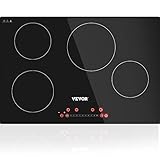 VEVOR Built-in Induction Electric Stove Top 30 Inch,4 Burners Electric Cooktop,9 Power Levels & Sensor Touch Control,Easy to Clean Ceramic Glass Surface,Child Safety Lock,240V