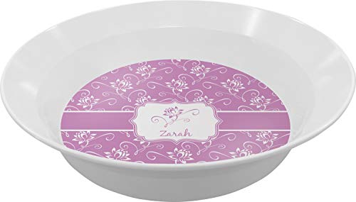 Personalized Lotus Flowers Melamine Bowl - 12 oz