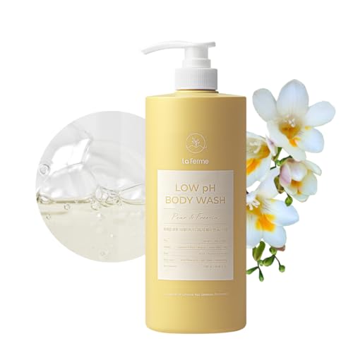laferme Low pH balanced Gentle Korean Body Wash with Natural & Organic Ingredients, Hypoallergenic...