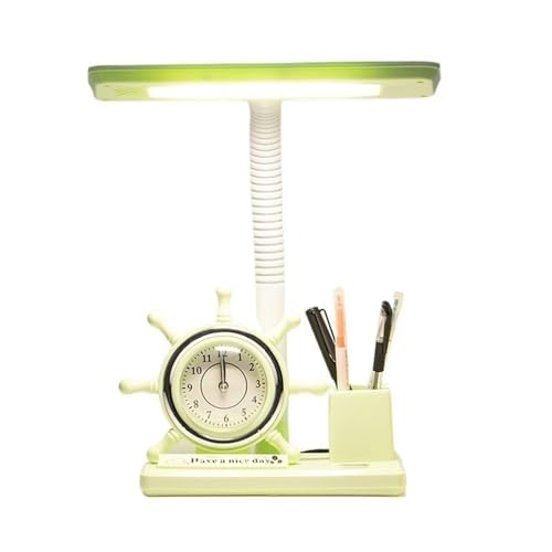 Lampe de bureau LED YRYRYW protection des yeux avec réveil et porte-stylo