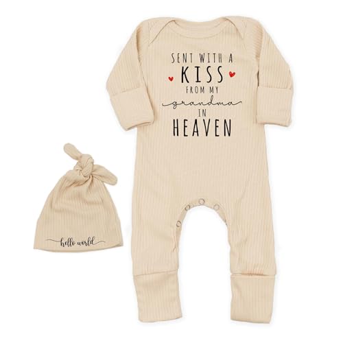 Image of STALOFAZ Hand Picked For Earth By My Great Grandma And Great Grandpa In Heaven Bodysuit Infant Romper Baby Boys Girls Clothes