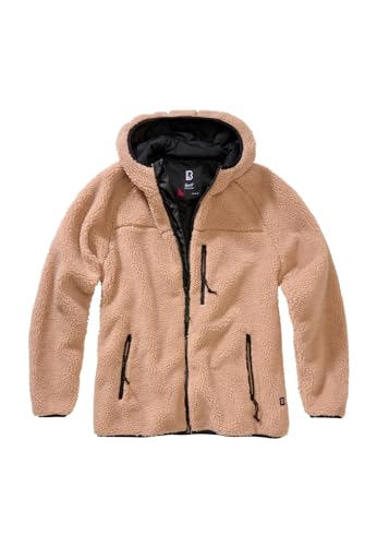 Brandit Women Teddyfleece Jacket Hooded, Farbe: camel, Größe: S