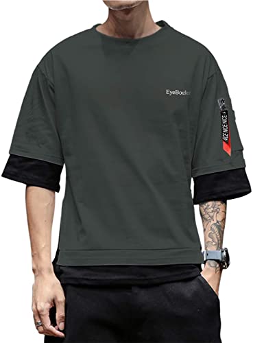 Image of EYEBOGLER Loose fit White Small Size T-Shirt for Men(S-t322-WHBL) EYEBOGLERMenRegularT-Shirt