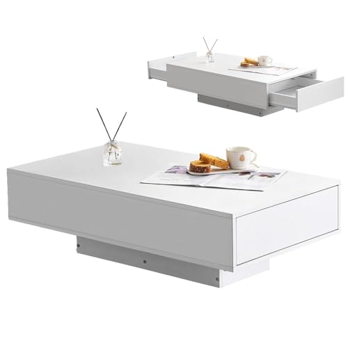 ローテーブル リビングテーブル 収納付き 引き出し付き 幅100×奥行き55 木製 ホワイト インテリア 高級