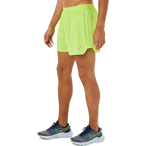 Asics Men's Road 5In Short Running Apparel, M, Hazard Green #TOP2