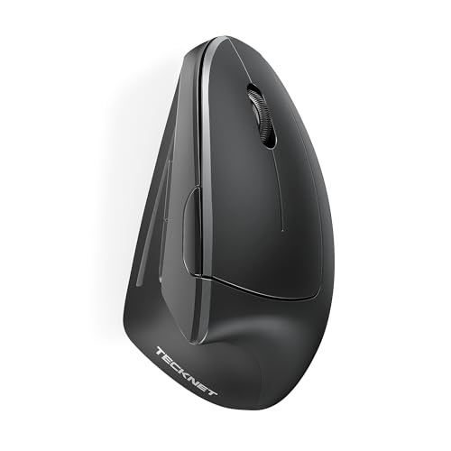 TECKNET Ergonomic Mouse Rechargeable Bluetooth - 4800 DPI Vertical Mice 6 Adjustable Levels...