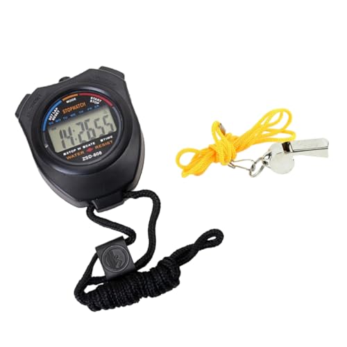 BESPORTBLE Major Sports Timer Two-way Stopwatch Women Body Vase Sports Stopwatch Lotus Lamp Crystal Fruit Bowl Two-way Timer Walking Stick Holder Lanyard Electronic Fitness
