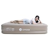 LVYUAN エアーベッド 40cm厚 電動ポンプ内蔵 USB充電式 ダブルサイズ 家庭用 空気ベッド エアーマット 折りたたみ キャンプマット インフレーターマット コードレス120秒自動膨張 耐荷重300kg 収納袋付き 来客用 予備ベッド・家庭用・キャンプ・車中泊・アウトドアに最適