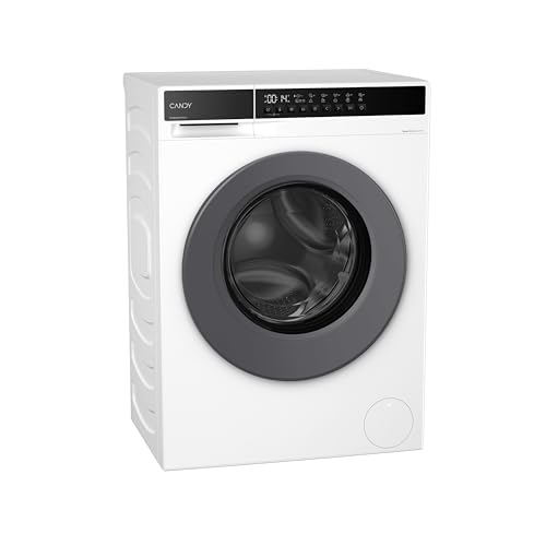 Candy EWY485SG8S Lave-linge Séchant ProActive Wash, 8 kg Lavage / 5 kg Séchage, 1400 tr/min, Wi-Fi + Bluetooth®, Blanc avec Porte Noire, EWY485SG8S