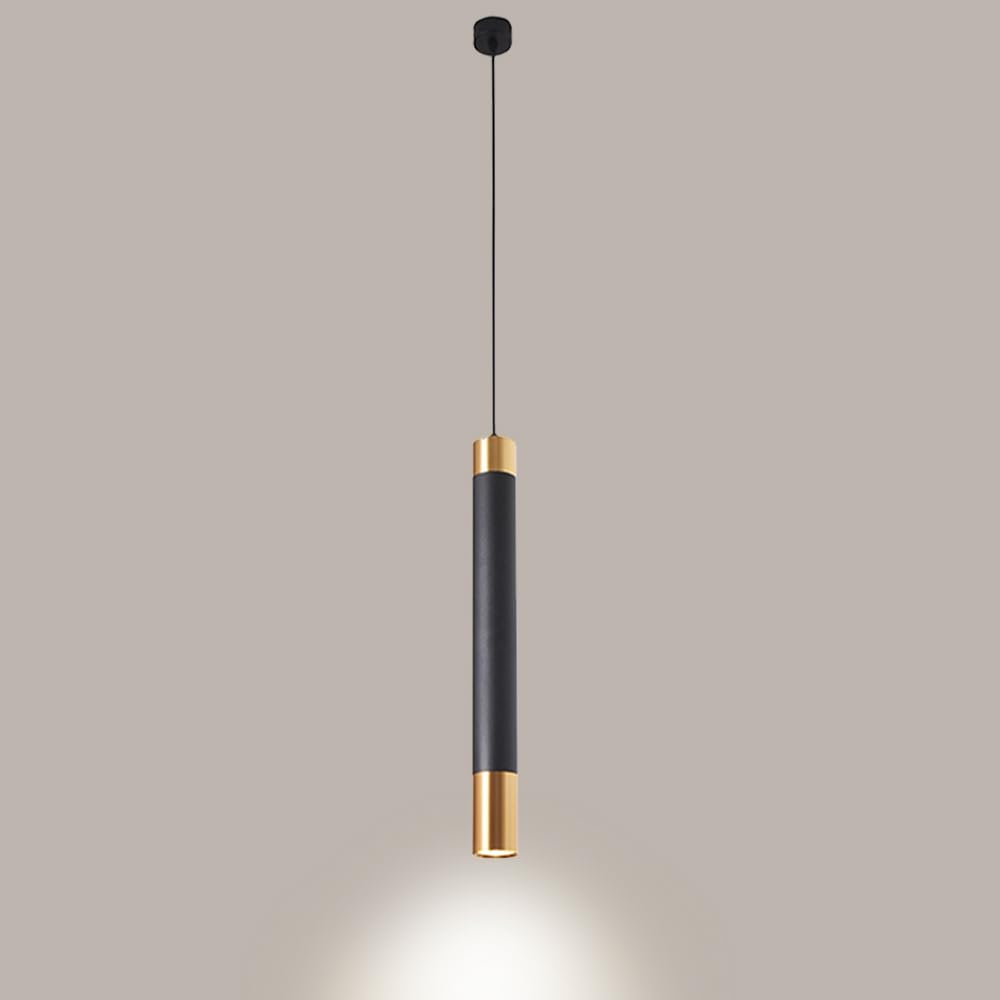 Spots encastrés comptoir bar et suspension créative métal noir 55 cm