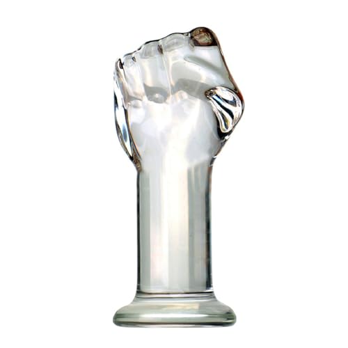 Dildo Realistico in Vetro Trasparente, S/M/L, Grande Dildo Anale con Pugno, Grande Dildo Anale in Cristallo, Dildo per Fisting, Ano/vagina, Masturbazione, Giocattoli Sessuali per Flirt, Trasparente
