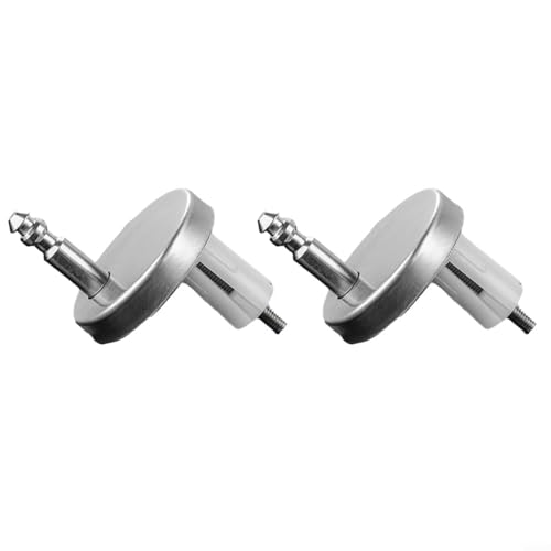 Juego de 2 tornillos de bisagra de acero inoxidable para inodoro de 8 mm, apto para tapa de inodoro estándar con fijación superior, incluye arandelas (ancho 55 mm)