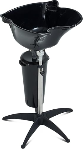 Hair Washing Sink, Portable Height Adjustable Salon Deep Shampoo Basin Sink Hair Washing Bowl with Drain Hose for Home Barber Shop Beauty Salon Spa Equipment