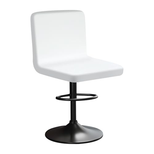 HuaLiSiJi Funda Terciopelo para Taburete de Bar Funda de Silla Taburete de Barra Fundas Elásticas para Sillas, Tela de Lujo, Textura Suave, Resistente a Las Arrugas, Lavable (1, Blanco)