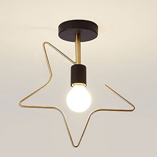 Plafonnier en forme d'étoile à 5 branches E27 luminaire design noir - 3