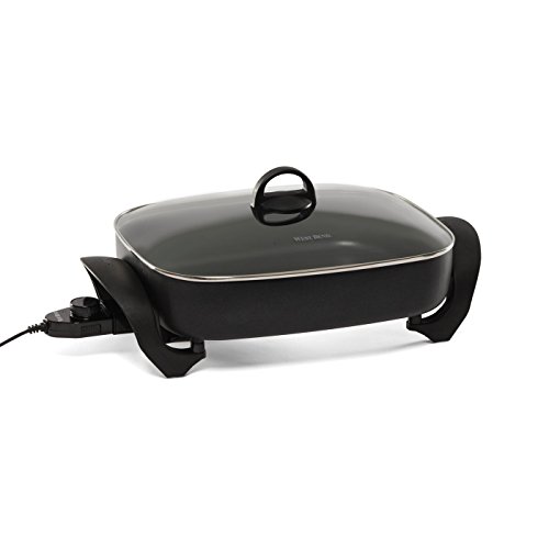West Bend 72215 Electric Extra-Deep Oblong 12-by-14.5-Inch Nonstick Skillet, Black