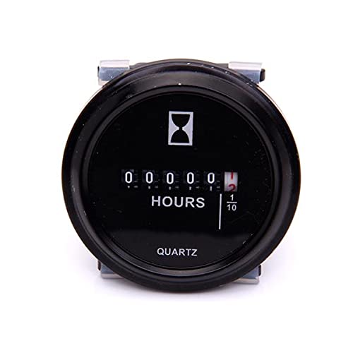 MERISHOPP 6V-80V DC/AC Round Quartz Hour Meter Gauge for Boat Car Truck-image-24