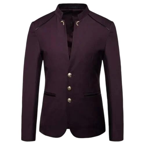 Men's Blazer Coat Wedding Party Dress Slim Fit Single Breasted Jacket