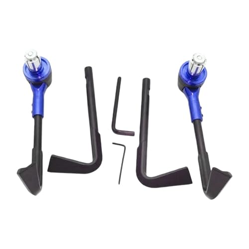 Protège-mains universels CNC bleus en aluminium haute densité