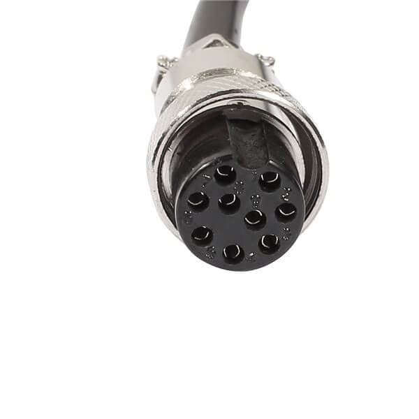Cable con conector aviación GX16 macho a hembra 9 pines 1 m miniatura 2