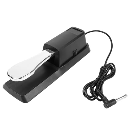 Tiardey 1PCS electric piano sustain pedal, Piano Pedal Keyboard Foot Damper Pedal with Polarity Switch, 6.5mm Input