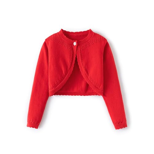 Cotton Knit Cardigan for Girls Cute Ruffle Long Sleeve Hollow Jacket Princess Dress Shawl Toddler Baby Birthday Outfits2