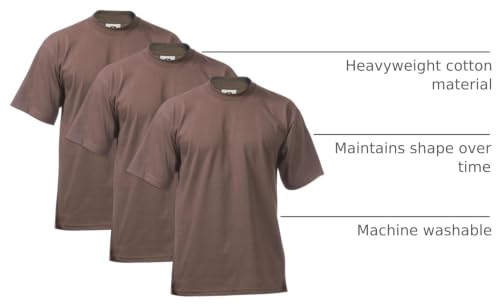 Image of Pro Club Men's 3-Pack Heavyweight Cotton Short Sleeve Crew Neck T-Shirt
