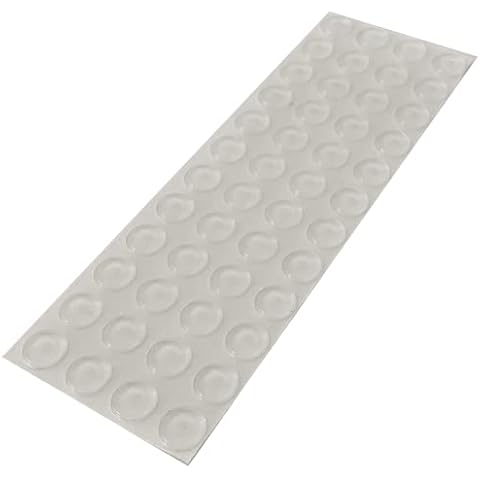 48 x Clear 10.1mm x 1.8mm Self Adhesive Flat Bumper, Rubber Feet for Furniture, Glass, Tables, Crafts - from The StickyStuff Company Cover