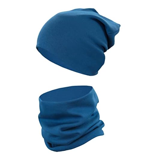 TupTam Unisex Kinder Beanie Mütze Schlauchschal Set Uni, Farbe: Jeans, Größe: 52-56
