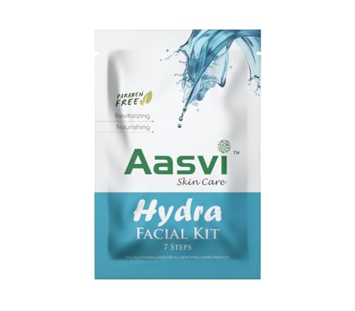 Aasvi Hydra Facial Kit 7 Steps | Deep Hydration & Refreshing Glow | Paraben Free | Suitable for All Skin Types