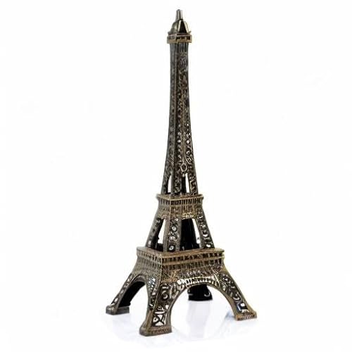 Cyrank Eiffelturm, Metall Eiffelturm Statue Dekor Zink Legierung Paris Eiffelturm Sammelfigur Replik Französisch Eiffelturm Paris Eiffelturm Modell Figur für Tabelle(25CM)