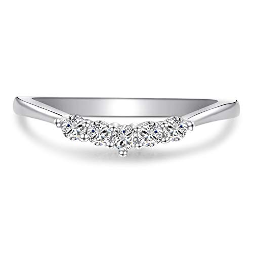 Sterling Silver Curved Wedding Band Simple Stackable Ring Stacking Minimalist Thin Band Bridal Ring