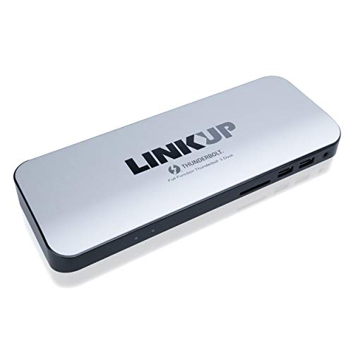 LINKUP – [Certified] Thunderbolt 3 Dock HDMI2.0 4K 135W (PD 60W) SD UHS II Card Reader 1G LAN 4xUSB3-A(5G) 3.5mm Audio 2xUSB3-C(10G)?for Windows PC & 2021 MacBook M1 Mac mini (TB3/TB4/USB4.0)