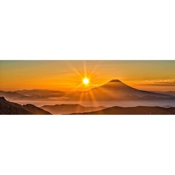 Amazon.co.jp: パノラマL版日の出と富士山のツーショット 南アルプス 
