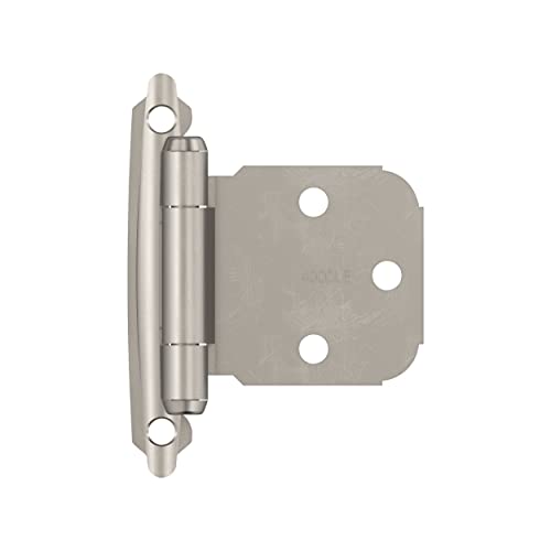 Amerock 1 Pair Variable Overlay Satin Nickel Face Mount Cabinet Hinge by Amerock - Used condition - US$7.14