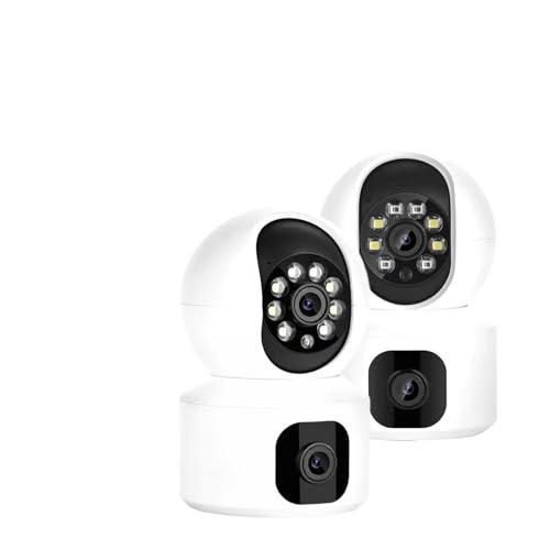 TZQKBRDNWGY Cámara IP WiFi de 8MP, Monitor de bebé con Doble Lente, visión Nocturna a Color, vídeo de Seguimiento automático Humano, cámara de vigilancia Inteligente for el hogar(US Plug,8MP 2.4g)