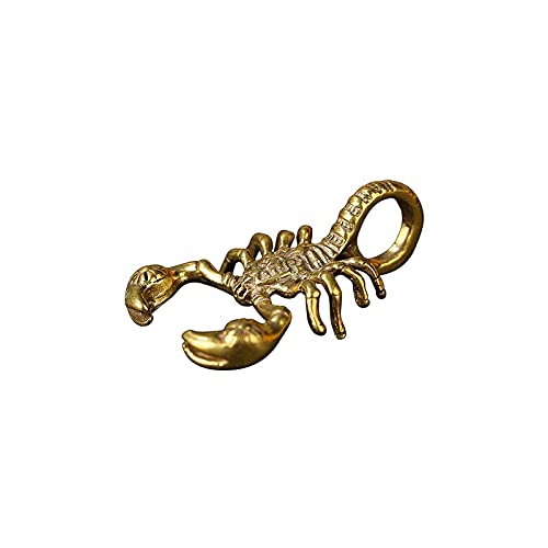 ZGPTX Scorpion Pendentif Scorpion Clé De Voiture DIY Bijoux Petits Ornements À La Main en Laiton Sculpté Cadeaux pour Hommes Cover